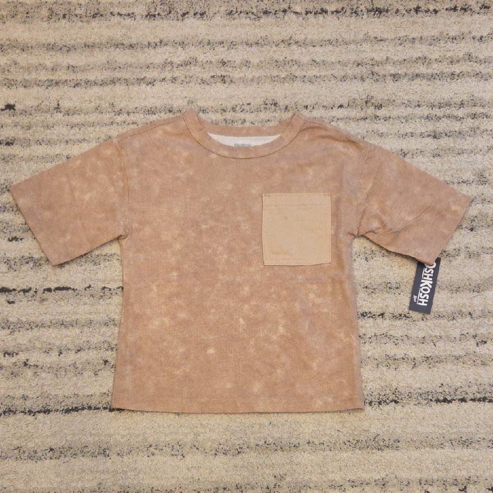 OshKosh B'gosh Brown Short Sleeve Tee with Pocket New With Tags